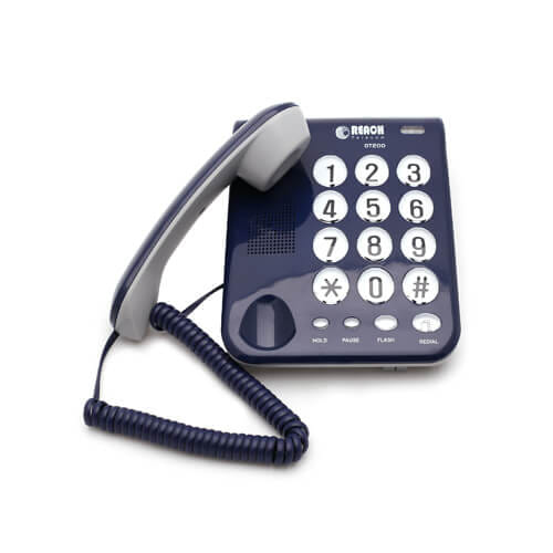 โทรศัพท์บ้าน โทรศัพท์สำนักงาน  REACH รุ่น DT-200 สีน้ำเงิน_3